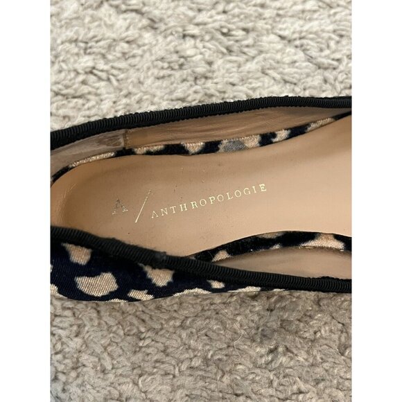 Anthropologie Abstract Velvet Colorful Spotted Flats Womens Size 6 - Picture 10 of 13